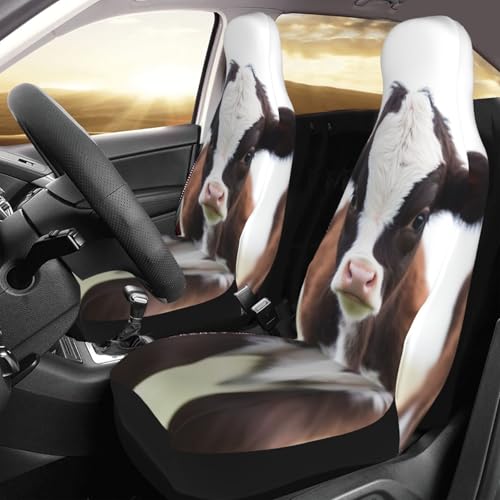 Housse de siège avant de voiture vache : lot de 2 protections universelles