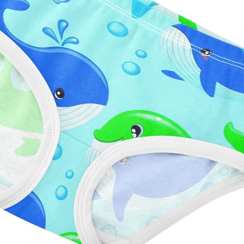 Playful Cute Cartoon Whales Girls Underwear Toddler 2t Cotton Panties for Girl Durable Kids Undies Briefs4