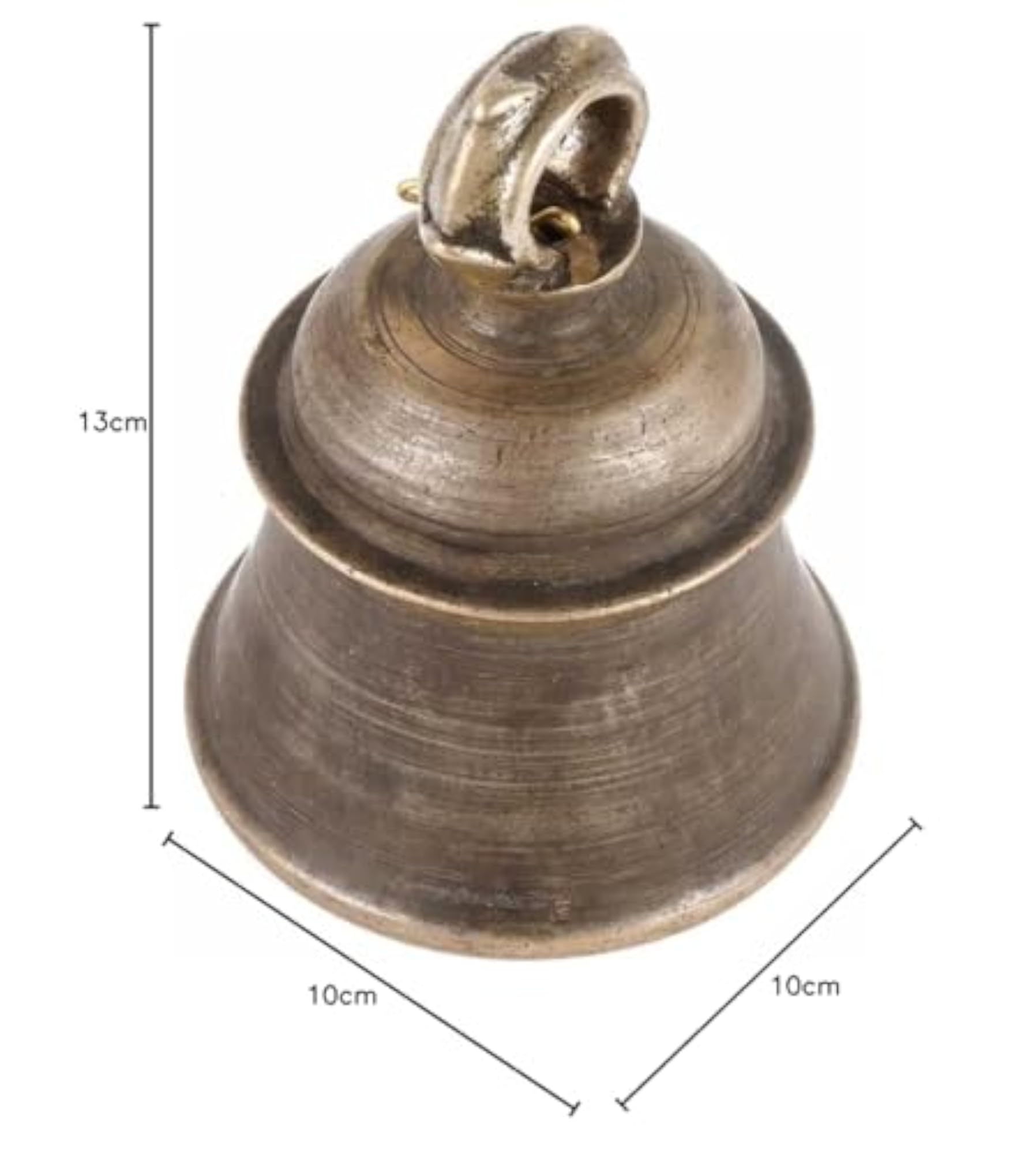 Handmade Vintage Brass Temple Worship Bell