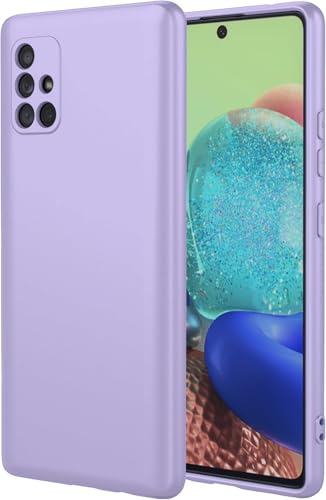 Image of DIZORO Liquid Silicone Soft Back Cover Case Designed for Samsung Galaxy M51 (Purple)