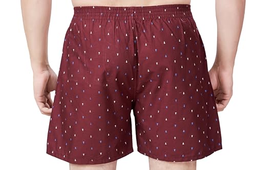 Image of Men's Cotton Printed Regular Fit Boxer Shorts | Soft & Breathable Innerwear | Comfortable Boxers | Lightweight & Stylish Nightwear