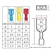 Ginsco 300pcs 22-16/16-14/12-10 Gauge Nylon Fully Insulated Spade Wire Crimp Quick Disconnects Wire Terminals Connector Set Red Blue Yellow (Female Spade)