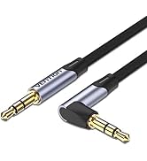 VENTION 3.5 mm Aux Cable 1m 90 Degree Audio Cable Flat TRS Cord 3.5 mm to 3.5 mm Stereo Jack to J...