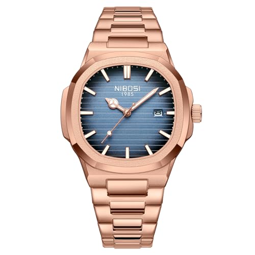 Image of NIBOSI Men's Watch Analog Chronograph Quartz Wrist Watch for Men Business Waterproof Military Stainless Steel Dress Watches Calendar