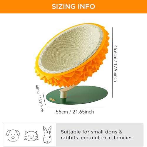 Cama y Rascador 3-en-1 para Gatos Forma Durian miniatura 3