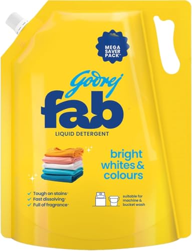 Image of Godrej Fab Liquid Detergent Refill Pouch for Machine & Bucket Wash - 850ml /950ml