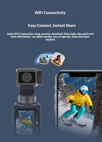 Image of AUSHA 4K Smart Vlog Camera with 330 AI Face Tracking, Handheld Gimbal Stabilizer, WiFi Connectivity, 1.72 inch Touchscreen, 2400mAh Battery, Portable Mini Camera for YouTube, Reels & Live Streaming