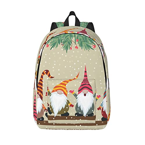 Sac à dos cascade résistant à l'eau imprimé Nains de Noël
