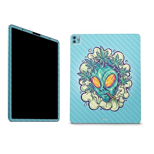 Image of MightySkins Carbon Fiber Skin Compatible with Apple iPad Pro 12.9 inch M2 6th Gen (2022) Full Wrap Kit - in Outer Space | Protective Durable Textured Carbon Fiber Finish | Easy to Apply | Made in The USA