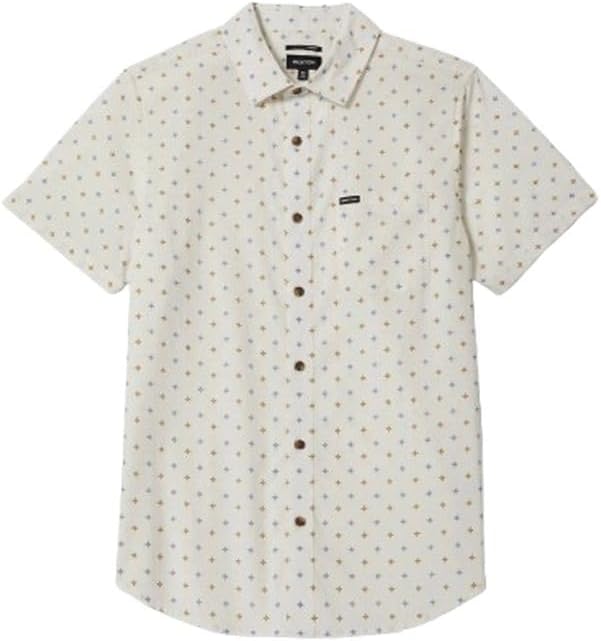 BRIXTON CHARTER PRINT SS WVN WASHED BLACK PYRAMID
