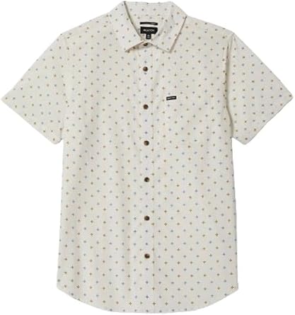 BRIXTON CHARTER PRINT SS WVN WASHED BLACK PYRAMID