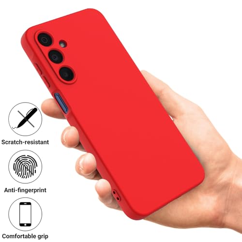 Image of Back Cover for Samsung Galaxy A16 5G / A16 4G | Full Camera Protection | Premium Liquid Silicon Case | Flexible Bumper Case for Samsung Galaxy A16 5G / A16 4G (Red)