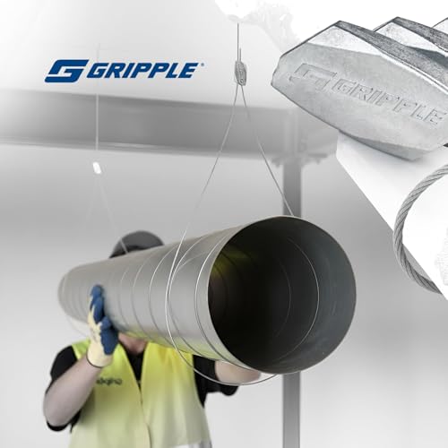 Image of Gripple - No. 1 Standard Loop Hangers | Standard Hanger Cable | Hanger with Fastener for Fast Suspension | 25 lbs Safe Working Load | Sold in Packs of 10 | 30 Ft Rope