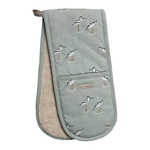 Sophie Allport - Coastal Birds Double Oven Gloves, Heat Resistant, Thermal Layer, Kitchen Accessories Cover