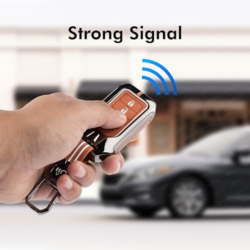 Image of SHOPOFLUX Metal Key Cover Compatible for Honda Elevate | City | Amaze | WRV | CRV | Jazz | 3 Button Smart Key