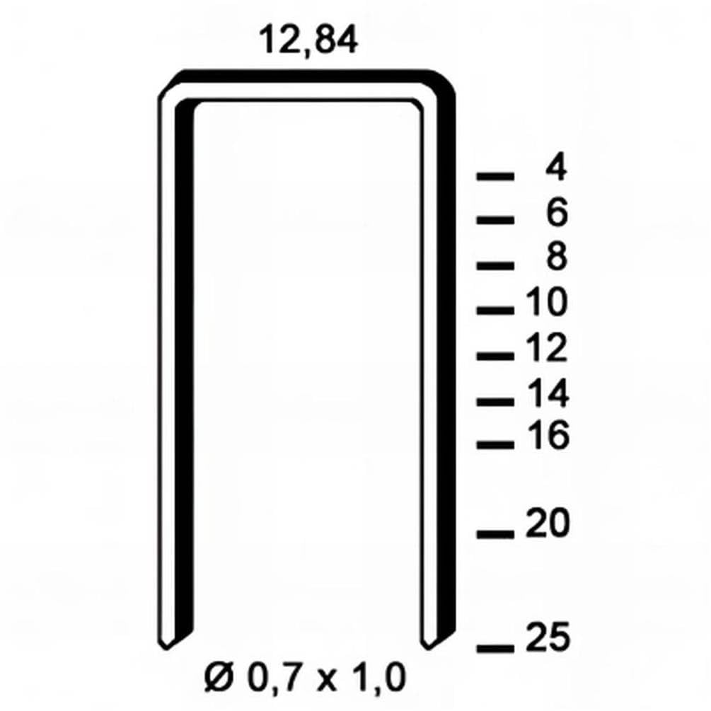 D-Work - 10.000 grapas de aluminio A-06 (acero inoxidable, A4 (316), 12,84 x 6 x 0,7 x 1 mm