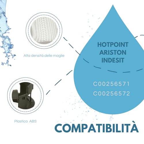 Spülmaschinenfilter, komplett, kompatibel mit Hotpoint Ariston Indesit - C00256571 + C00256572