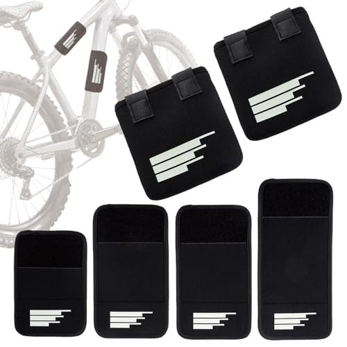 Sports E-bike Transportschutz Set,Rahmenschutzfolie MTB Fahrrad Rahmenschutz-4 Stück Fahrrad Rahmenschutz & 2 Stück Pedalschützer für Thule Fahrradträger. Transportschutz Fahrrad Zubehör Ebike.