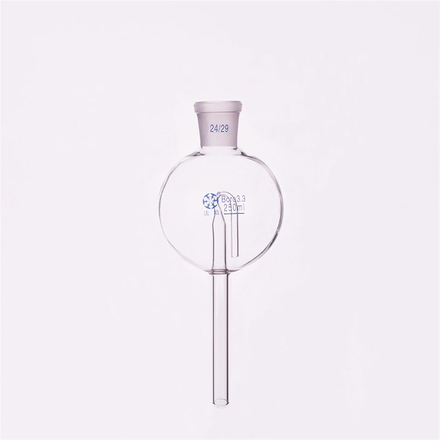 Lab Funnel Gas Saturation Funnel,Capacity 250ml,Joint 24/29,Round GAI Funnel,Liquid Sealing Funnel,Safety Funnel