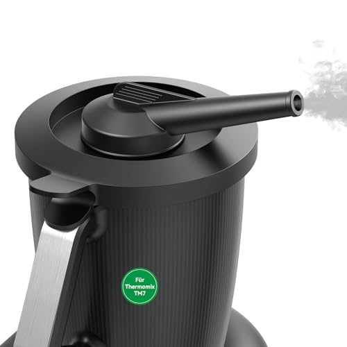 KULACO Dampfumleiter für Thermomix TM7, Silikon Dampfableiter für Hängeschränke Schutz, BPA Frei, Dampfumlenk Aufsatz, TM7 Zubehör Küchenhelfer (Schwarz)