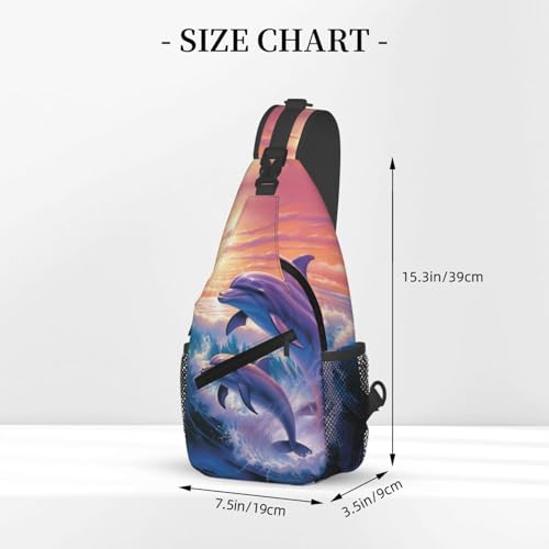 Mochila Sling Crossbody Negra para Senderismo miniatura 2