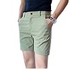 Men’s shorts Mens Casual Cotton Work Shorts Summer Thin Cool Pants Men Shorts-Green,S
