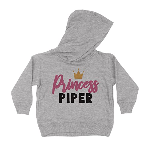 Princess Piper Kids Hoodie Sweatshirt Toddler 4T Heather Grey