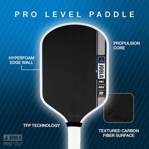 Image of JOOLA Pro IV Pickleball Paddles - Raw Carbon Fiber Surface - Perseus, Hyperion, Scorpeus & Magnus Shapes - 14mm /16mm - Tech Flex Power - Propulsion Core - Wide or Elongated - UPA-A and USAP Approved