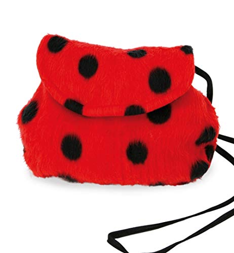 Preisvergleich Produktbild Plüschtasche, Verschiedene Designs, Umhängetasche, Tier-Prints, Accessoire, Ergänzung zu Ihrem Kostüm, Handtasche, Tasche, große Auswahl (Marienkäfer)