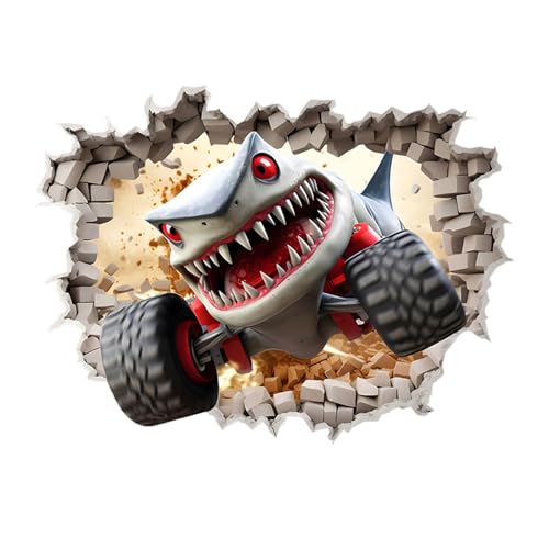 Vinilo decorativo 3D Monster Truck para pared miniatura 5