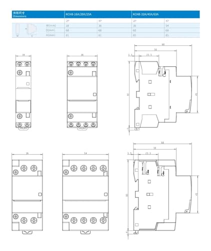 Contacteur modulaire 2P 40A automatique avec contacts 2NC basse commande - 2