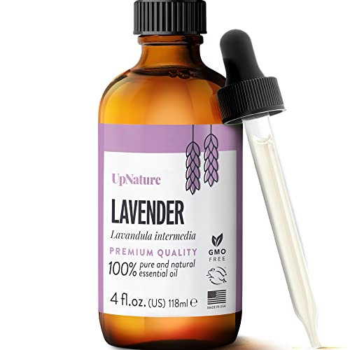 UpNature Lavender Essential Oil - 100% Natural & Pure , Undiluted, Premium Quality Aromatherapy Oil - Reduces Stress - Get Better Sleep - Aromatherapy - Calms Skin - Relieves Headaches, 4oz