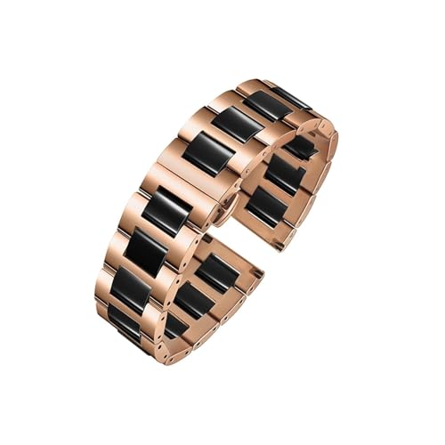 20mm 22mm�Z���~�b�N�x���g�ɓK������Samsung Galaxy Watch 3 42 46mm/GEARS 3 Active 2(03-Rose black,18mm)