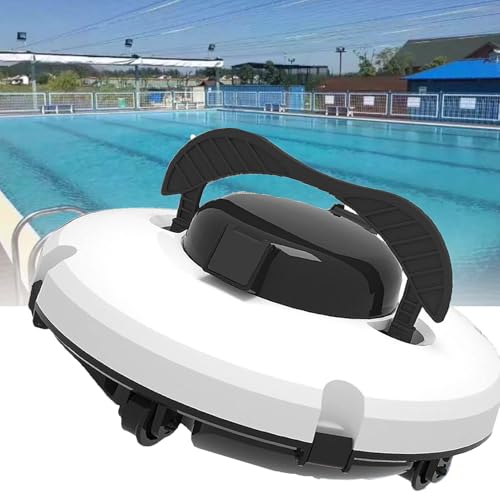 PweKzxt Aspiradora de Piscina automática, aspiradora de Piscina sobre el Suelo, limpiafondos con batería IPX8, Robot Aspirador automático de Piscina, duración de 120 Minutos.