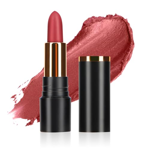 Angliclor Rossetto Lunga Durata,Rossetto Essence Opaco,Essence Rossetto Elevata Resa Cromatica,Dalla Texture Leggera E Setosa Vegano E Senza Crudeltà (04Chili Color, 3.8g)