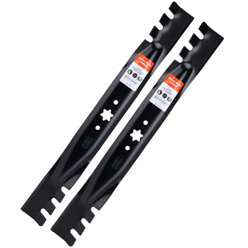 Image of Grasscool 942-0616A 6 Star Mulching Blades for Cub Cadet 42 inch Mower Ultima ZT1-42 XT1-42 LT42 Troy Bilt Bronco Pony 42 inch Zero Turn Riding Replace 742-0616A