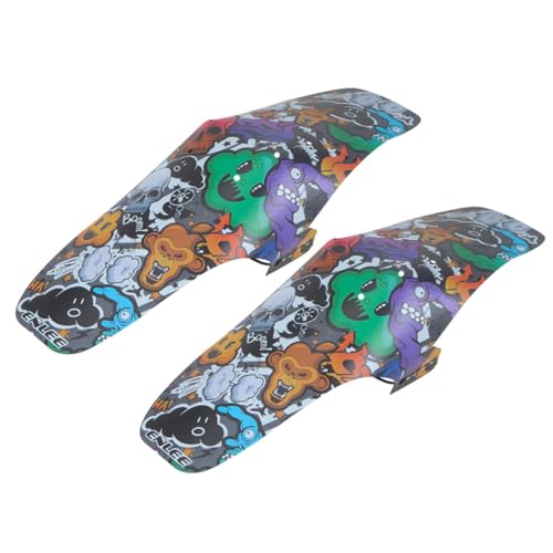 MUELODSIC 2個 R彩自行?泥除けフェンダー 耐風素材 ユニバーサル設計 自転車リアマッドガード クロスバイク用 アクセサリー