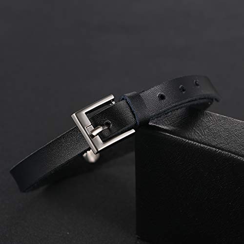 OIDEA Damen Leder Choker Halsband: Echt Lederhalsband Sexy Punk Rock einstellbar Kostüm Party Alltag für Frauen Mädchen