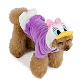 ペットパラダイス 犬 服 秋 ディズニー なりきり パーカー トップス デイジー ダック 小型犬 【参考 DS 中くらいダックス (～5kg) ペットパラダイス国内直営店72店舗展開2025/10/1時点】