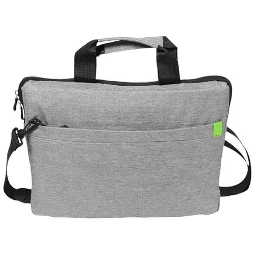 NIYANGLE Bolso Bandolera para Portátil Mujer Gris, Gran Capacidad, Ligero, Tela Oxford Resistente, Funda Interior Protectora para Oficina, Trabajo y Viajes de Negocios