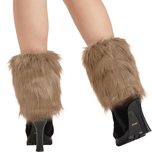 Image of Nanxson Womens Fur Leg Warmer Winter Short Boot Cuffs Covers Sleeves TTW0071