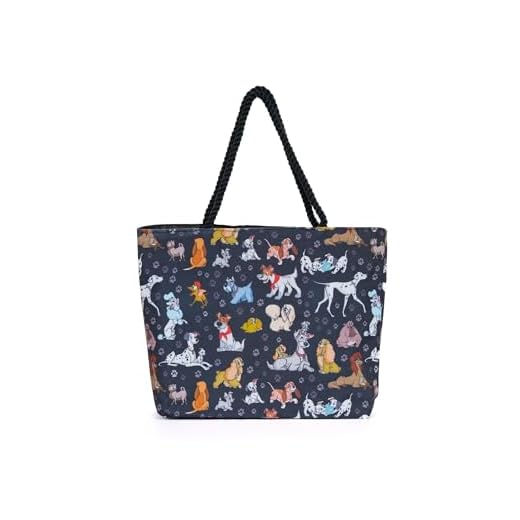 Disney Tote Travel Bag Dogs: Dalmatians Lady Tramp Copper Dodger All Over Print