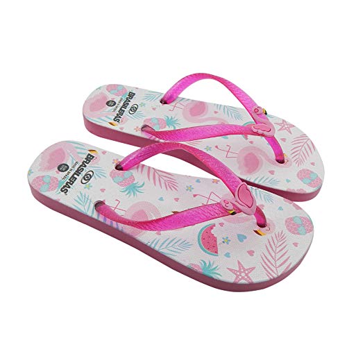 BRASILERAS Chanclas de Playa, Printed 21 Flamy. Suela Antideslizante del 27 al 34. Niño/Niña para Interior/Exterior. Zapatos Piscina Verano Cover