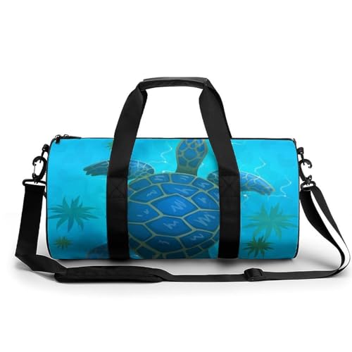 Sac de gym tortue bleue sac de sport voyage et randonnée duffel bag compact