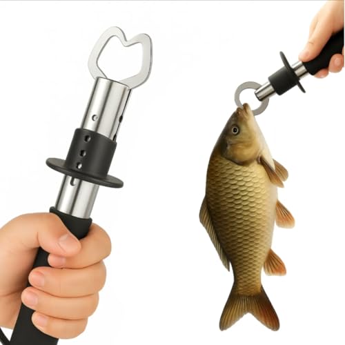 Alicate de Contenção Pega Peixe com Balança 30kg em Inox com Empu...