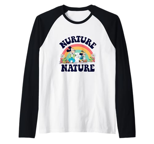 Disney Mickey Mouse t-shirt baseball raglan Nurture Nature vêtement mode décontractée pour adulte