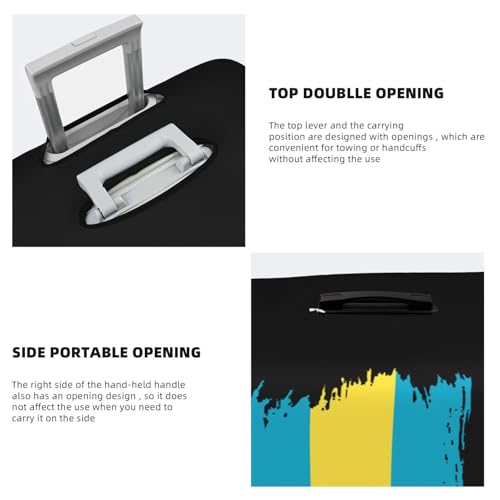 Travel Luggage Cover Vintage Bahamas Bahamian Flag Fashion Washable Baggage Suitcase Protector Fit For Luggage Small4