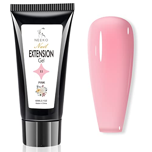 Neeko Gel de Extensión de Uñas, 60ml Builder Gel Nail Extensión Esmaltes Semipermanentes de Uñas Gel, Adecuado para Uso Doméstico y Salon (Rosa) Cover