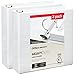 Office Depot? Heavy-Duty View 3-Ring Binder, 3" D-Rings, White, 49% Recycled, Pack of 2
