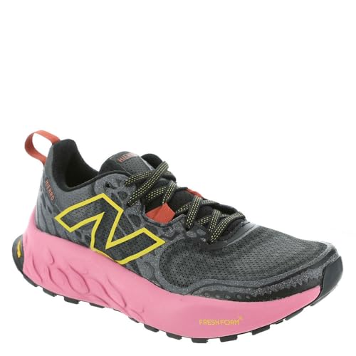New Balance Fresh Foam X Hierro V8, Zapatillas para Carreras de montaña Mujer, Negro Real Rosa Jengibre Limón, 39 EU